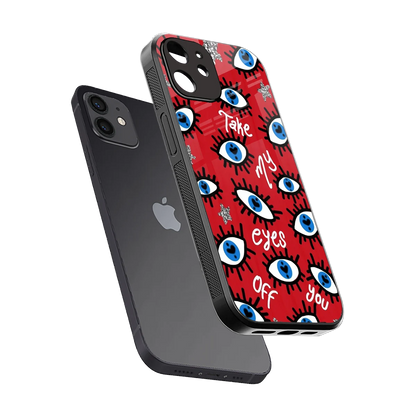 Eyes On You sleek iphone 11 cover with tempered glass back and TPU edges