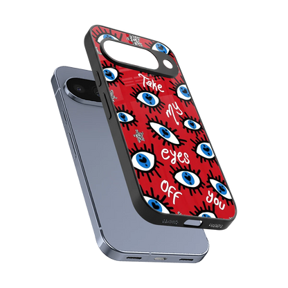 Eyes On You sleek google pixel 10 cover with tempered glass back and TPU edges