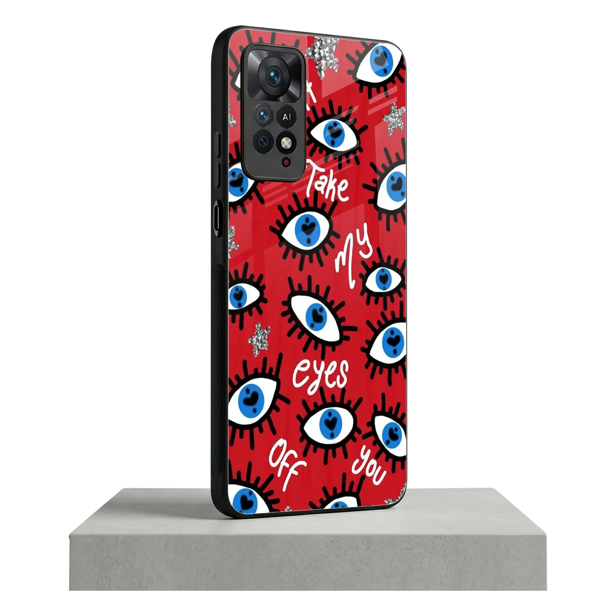 Eyes On You redmi note 11 pro mobile cover | shockproof glass phone case