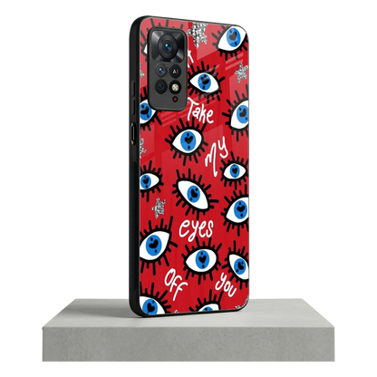 Eyes On You redmi note 11 pro mobile cover | shockproof glass phone case
