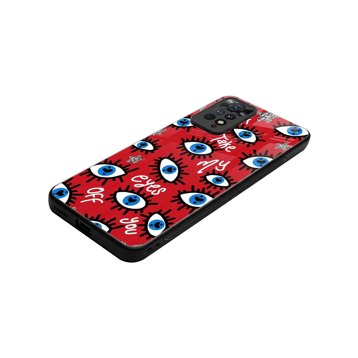 Eyes On You stylish phone case for redmi note 11 pro | glossy glass and slim fit