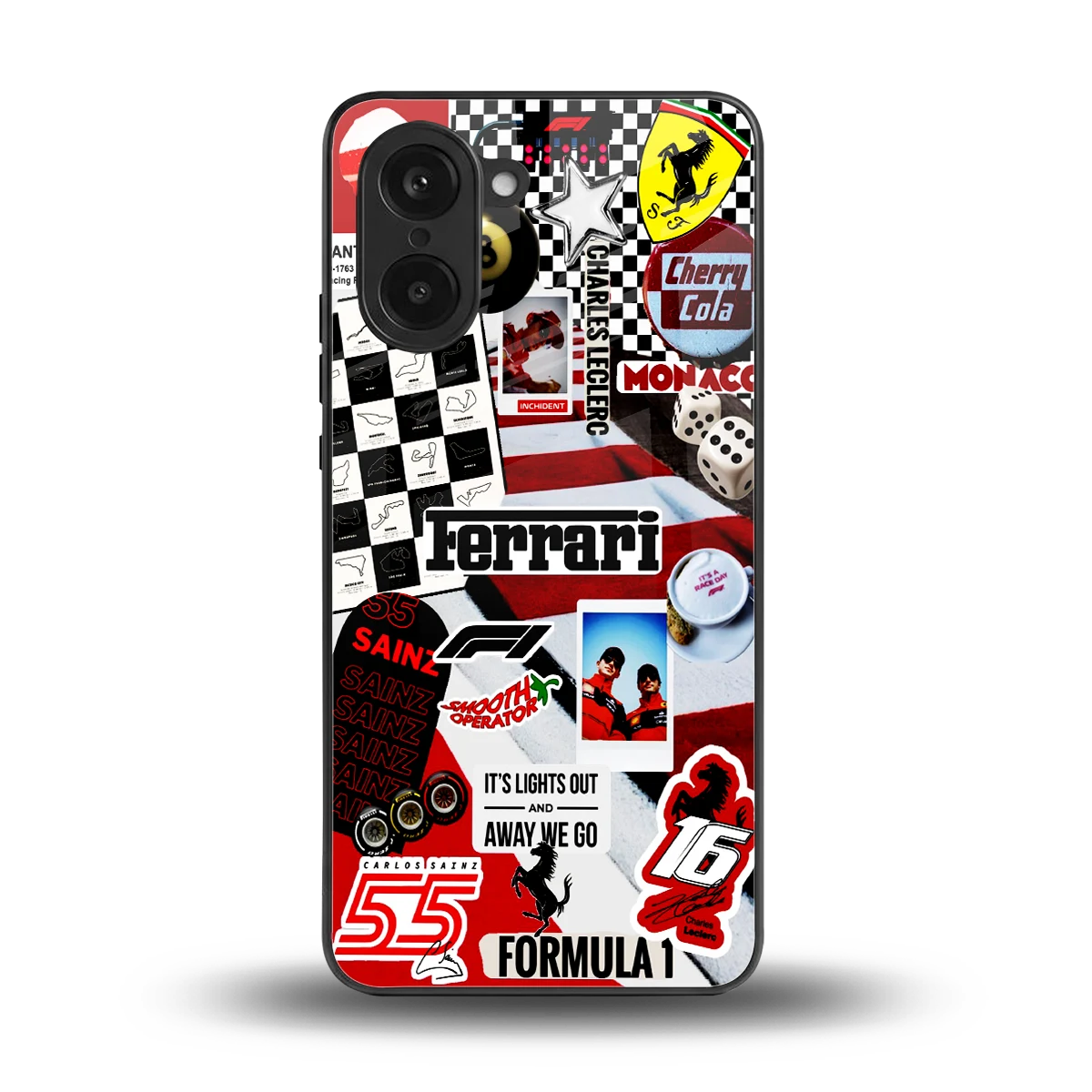 F1 Icon back phone cover | glass case for oneplus nord ce5 5g