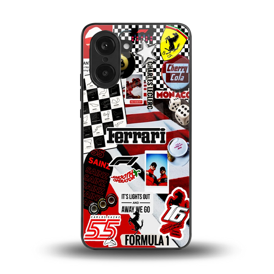 F1 Icon back phone cover | glass case for oneplus nord ce5 5g
