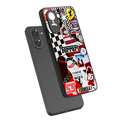 F1 Icon sleek oneplus nord ce5 5g cover with tempered glass back and TPU edges