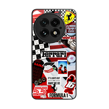 F1 Icon back phone cover | glass case for oneplus 13