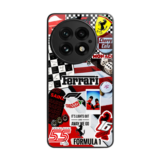 F1 Icon back phone cover | glass case for oneplus 13