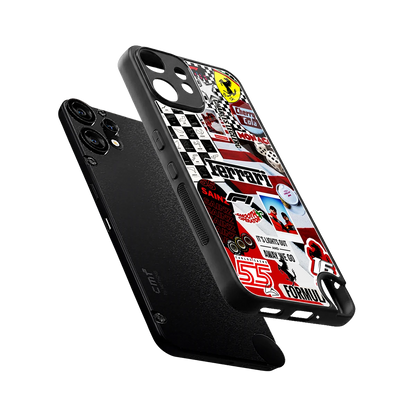 F1 Icon sleek cmf nothing phone 2 pro cover with tempered glass back and TPU edges