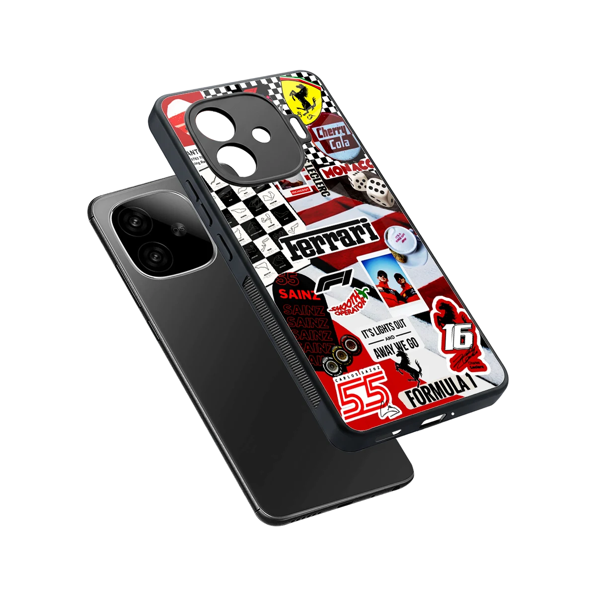 F1 Icon sleek iqoo neo 10r 5g cover with tempered glass back and TPU edges