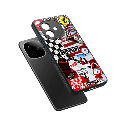 F1 Icon sleek iqoo neo 10r 5g cover with tempered glass back and TPU edges
