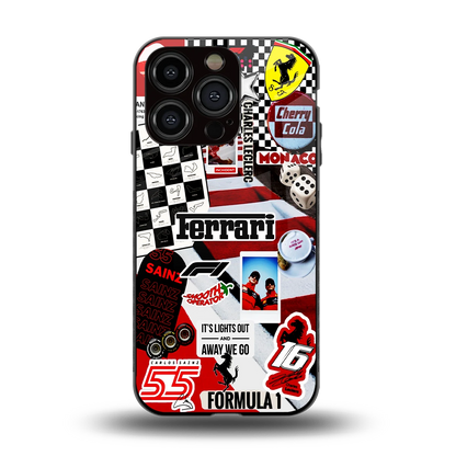 F1 Icon back phone cover | glass case for iphone 13 pro