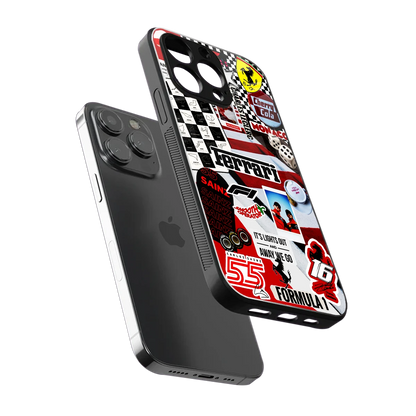 F1 Icon sleek iphone 13 pro cover with tempered glass back and TPU edges