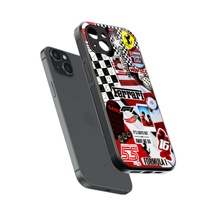 F1 Icon sleek iphone 14 plus cover with tempered glass back and TPU edges