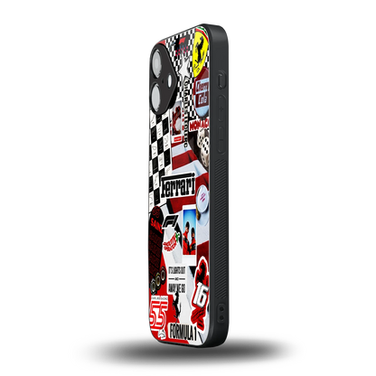 F1 Icon iphone 16 plus mobile cover | shockproof glass phone case