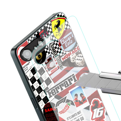 F1 Icon stylish phone case for iphone 16e | glossy glass and slim fit