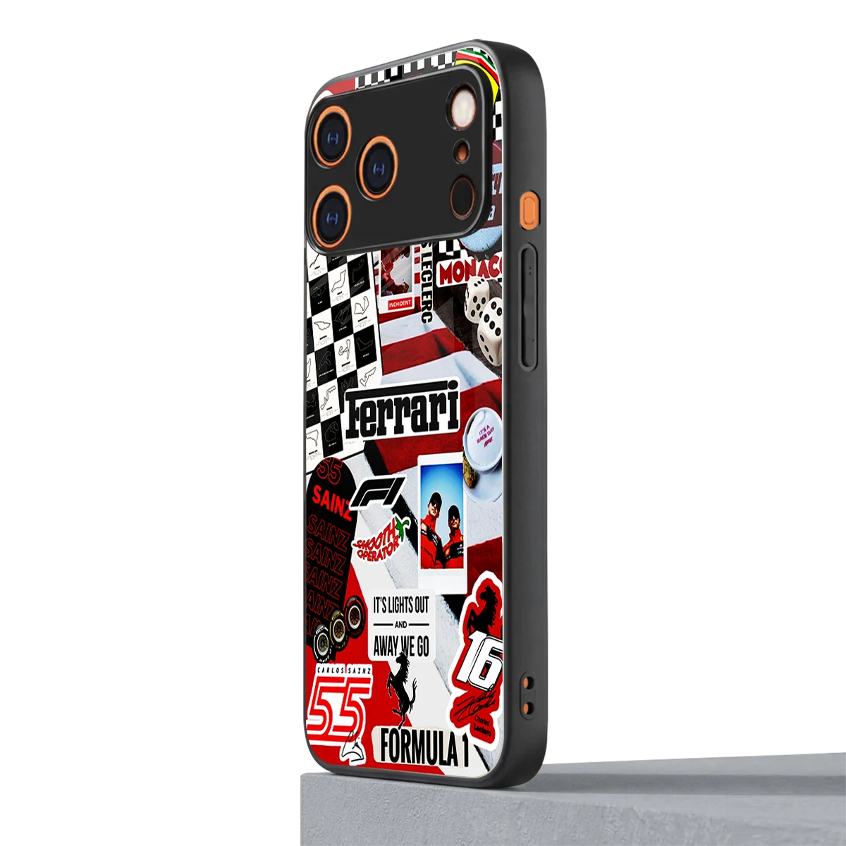 F1 Icon iphone 17 pro max mobile cover | shockproof glass phone case