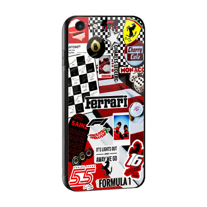 F1 Icon sleek iphone 6 cover with tempered glass back and TPU edges