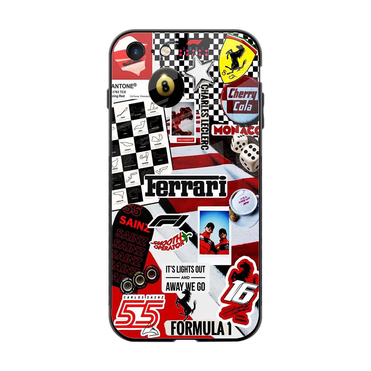 F1 Icon back phone cover | glass case for iphone 7