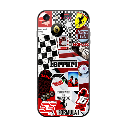 F1 Icon back phone cover | glass case for iphone 7
