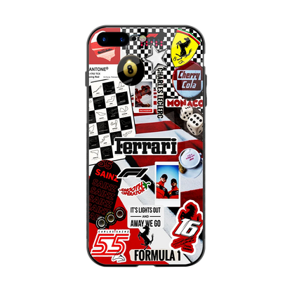 F1 Icon back phone cover | glass case for iphone 8 plus