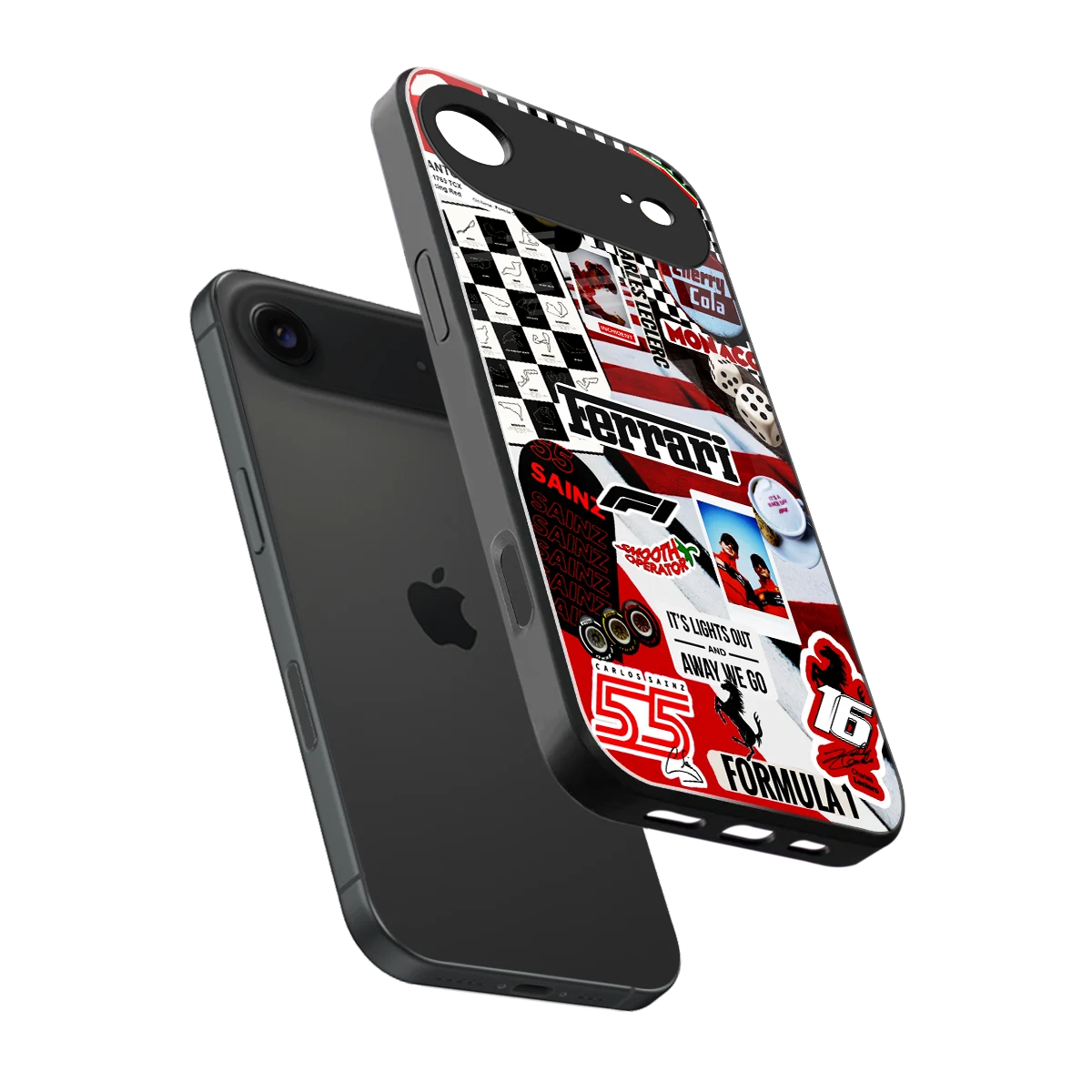 F1 Icon sleek iphone air cover with tempered glass back and TPU edges