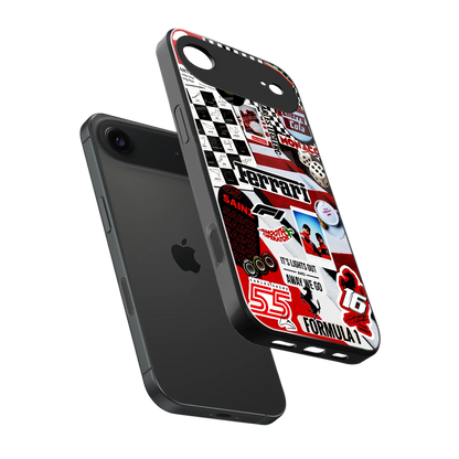 F1 Icon sleek iphone air cover with tempered glass back and TPU edges
