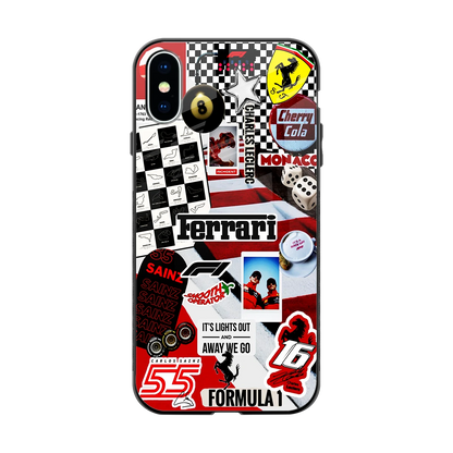 F1 Icon back phone cover | glass case for iphone x