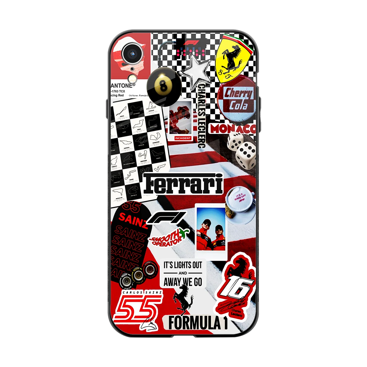 F1 Icon back phone cover | glass case for iphone xr