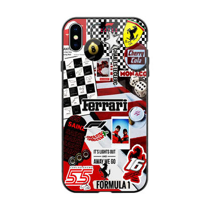 F1 Icon back phone cover | glass case for iphone xs max