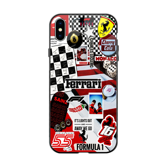 F1 Icon back phone cover | glass case for iphone xs max