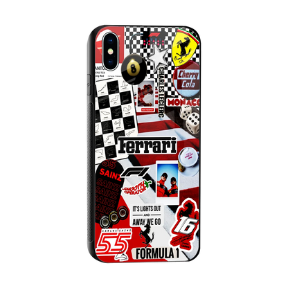 F1 Icon sleek iphone xs max cover with tempered glass back and TPU edges