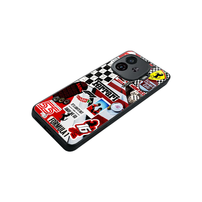 F1 Icon stylish phone case for iqoo neo 10r 5g | glossy glass and slim fit