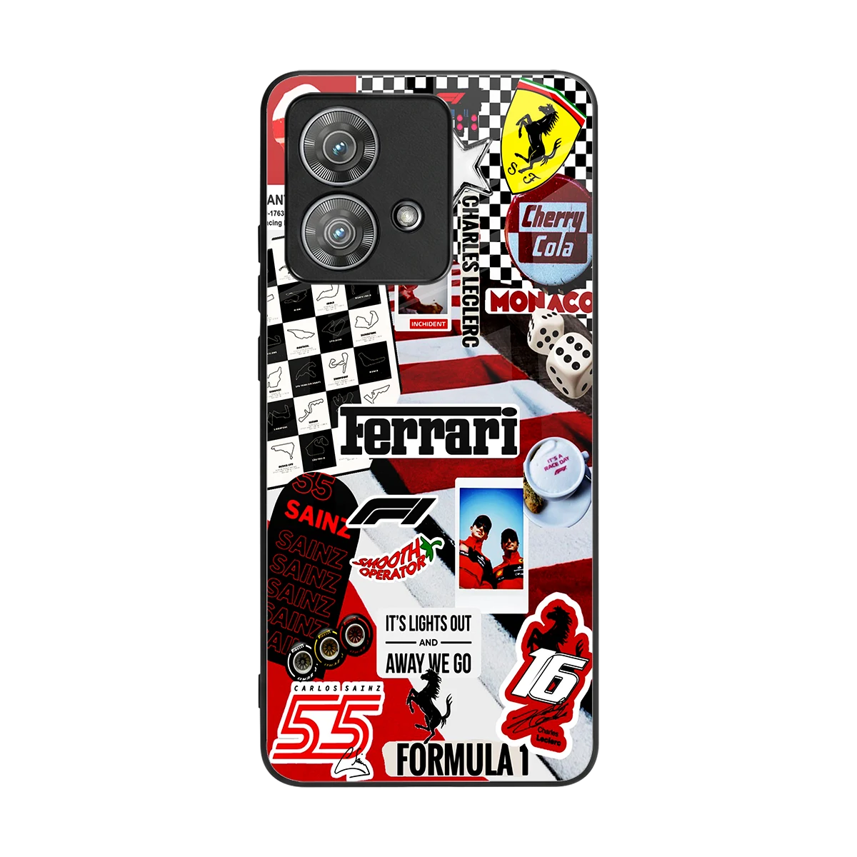 F1 Icon back phone cover | glass case for motorola edge 40 neo 5g