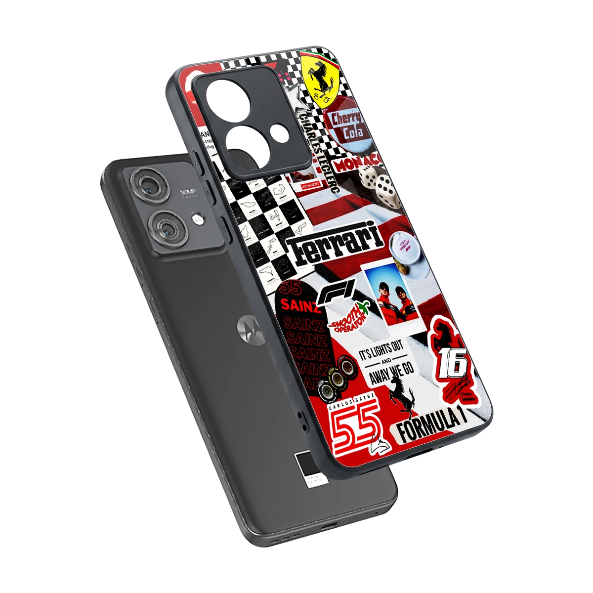 F1 Icon sleek motorola edge 40 neo 5g cover with tempered glass back and TPU edges