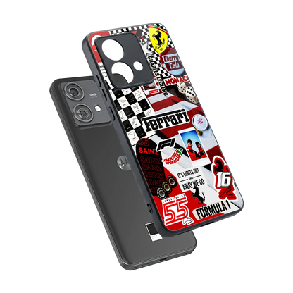F1 Icon sleek motorola edge 40 neo 5g cover with tempered glass back and TPU edges