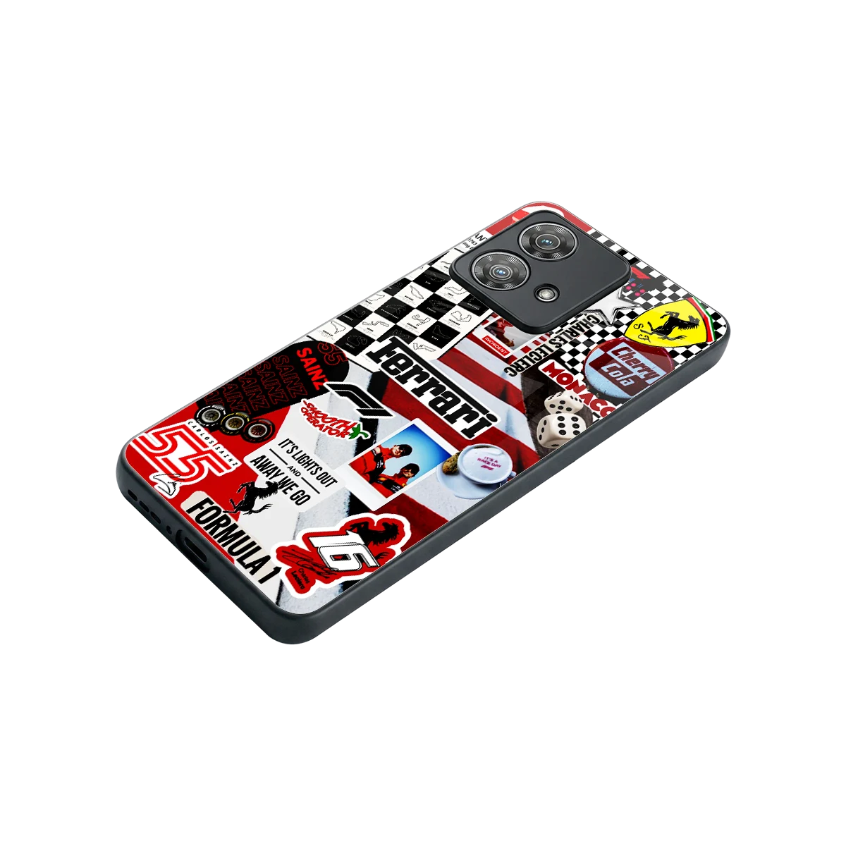 F1 Icon stylish phone case for motorola edge 40 neo 5g | glossy glass and slim fit