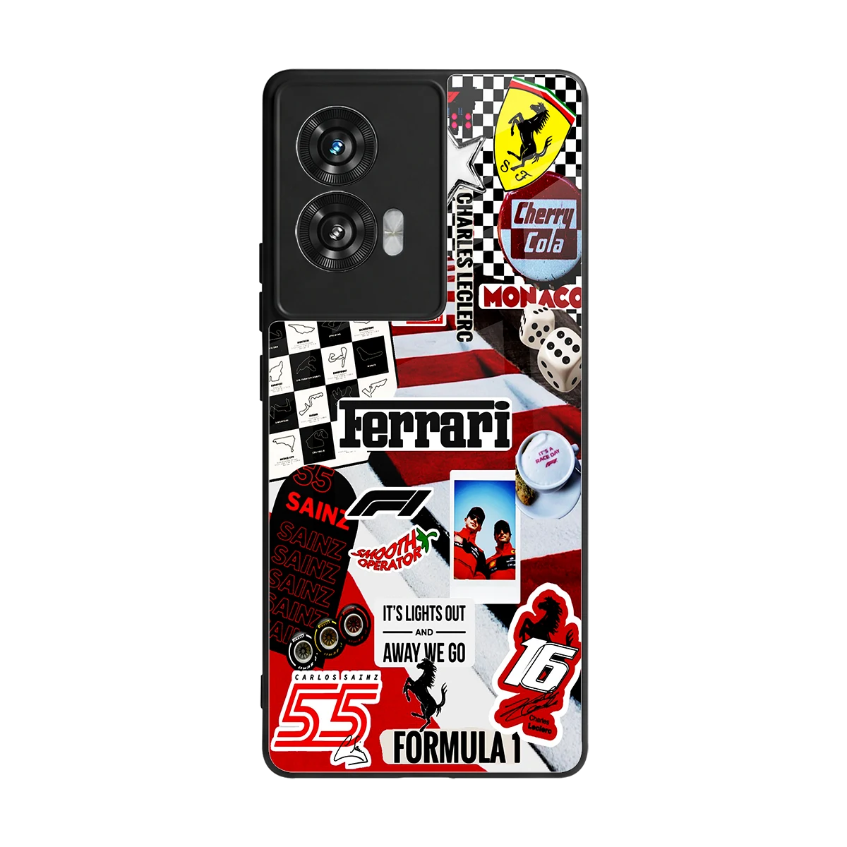 F1 Icon back phone cover | glass case for motorola edge 50 fusion