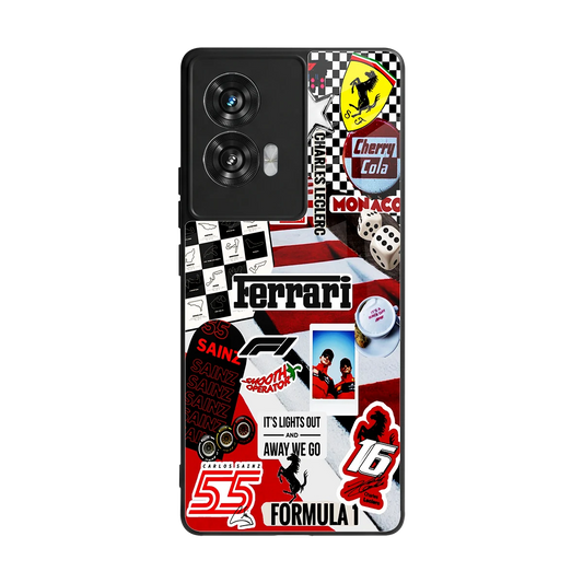 F1 Icon back phone cover | glass case for motorola edge 50 fusion
