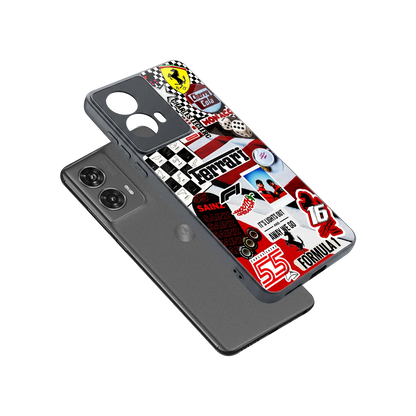 F1 Icon sleek motorola edge 50 fusion cover with tempered glass back and TPU edges