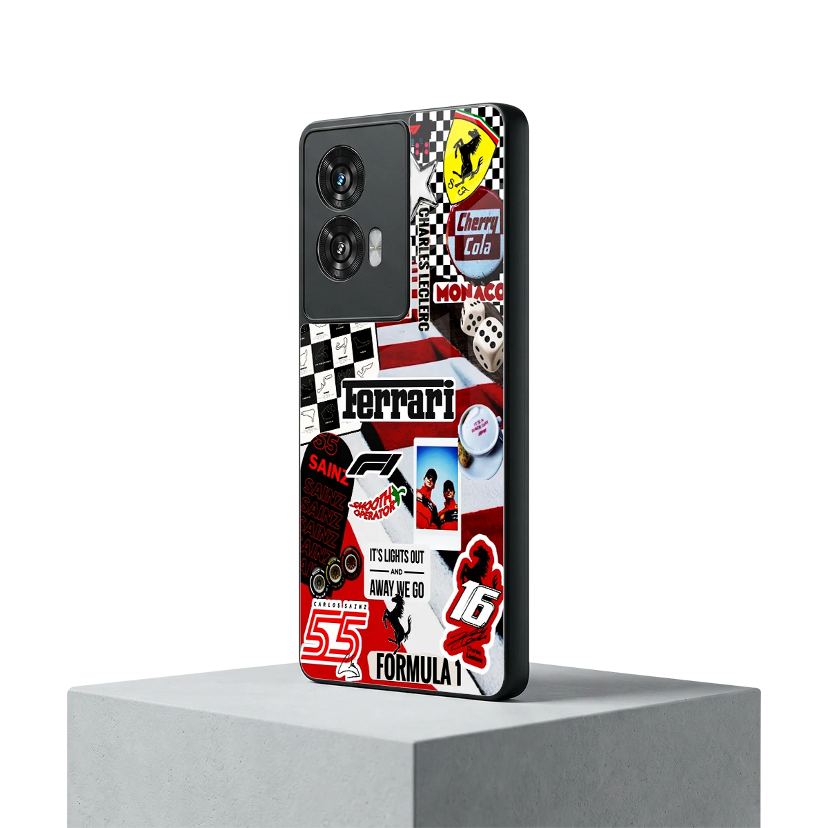 F1 Icon motorola edge 50 fusion mobile cover | shockproof glass phone case
