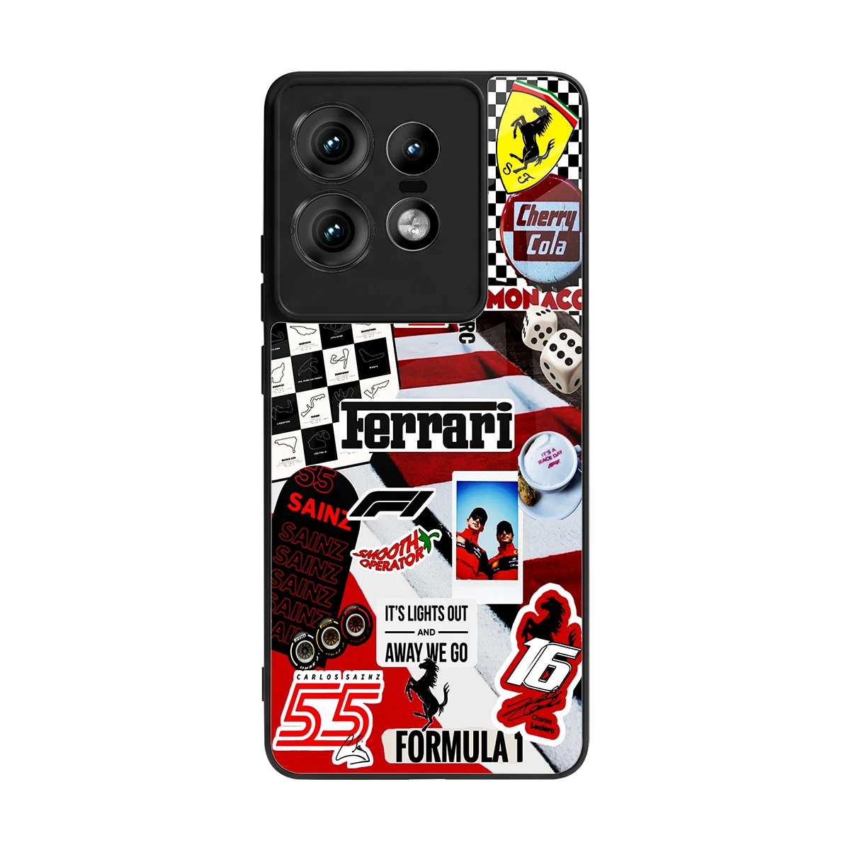 F1 Icon back phone cover | glass case for motorola edge 50 pro
