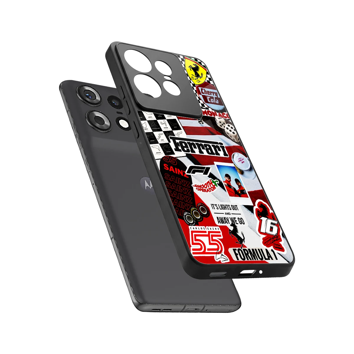 F1 Icon sleek motorola edge 50 pro cover with tempered glass back and TPU edges