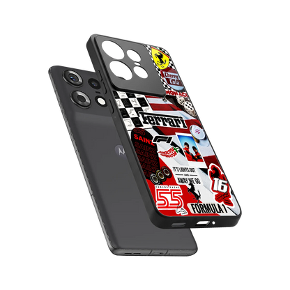 F1 Icon sleek motorola edge 50 pro cover with tempered glass back and TPU edges
