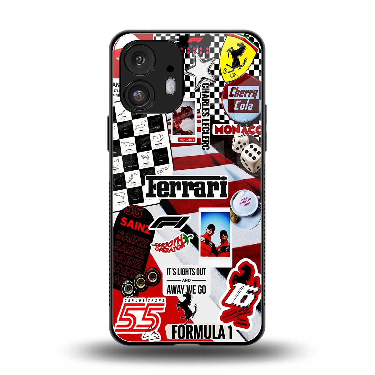 F1 Icon back phone cover | glass case for nothing phone 2