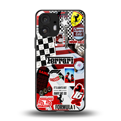 F1 Icon back phone cover | glass case for nothing phone 2