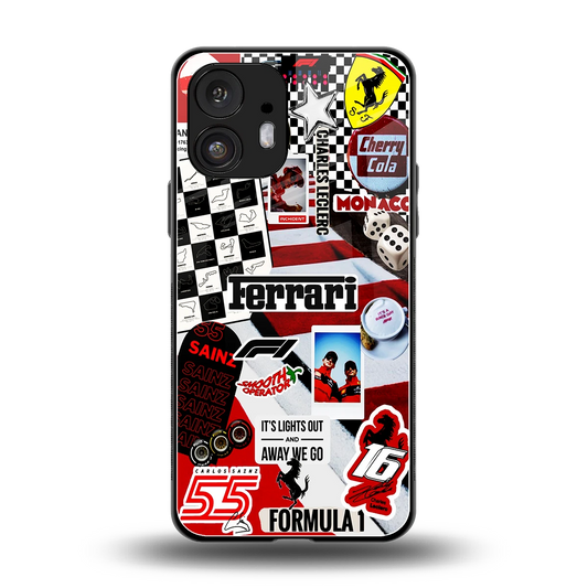F1 Icon back phone cover | glass case for nothing phone 2