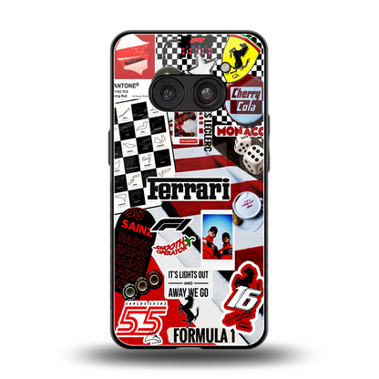 F1 Icon back phone cover | glass case for nothing phone 2a plus