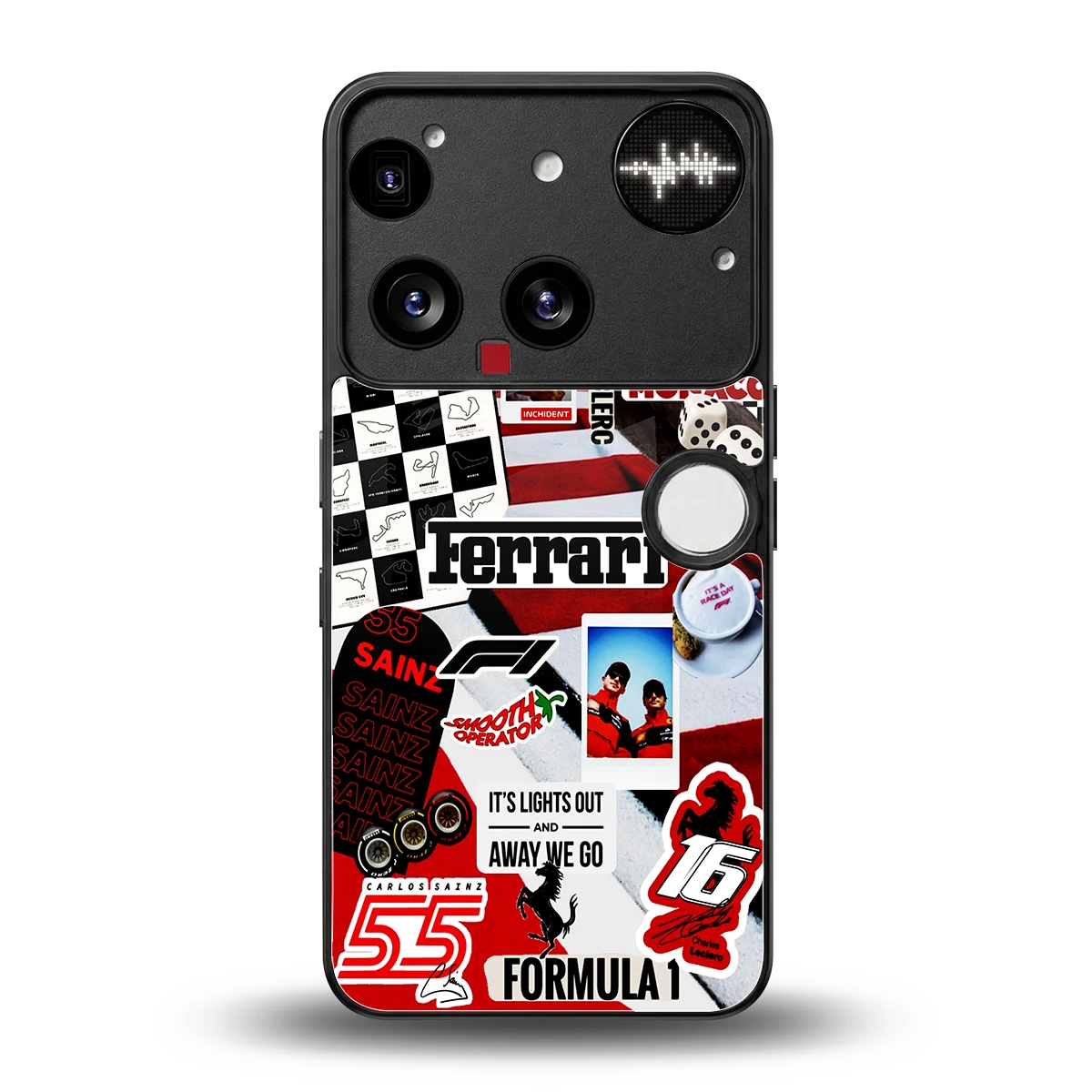 F1 Icon back phone cover | glass case for nothing phone 3