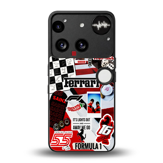F1 Icon back phone cover | glass case for nothing phone 3