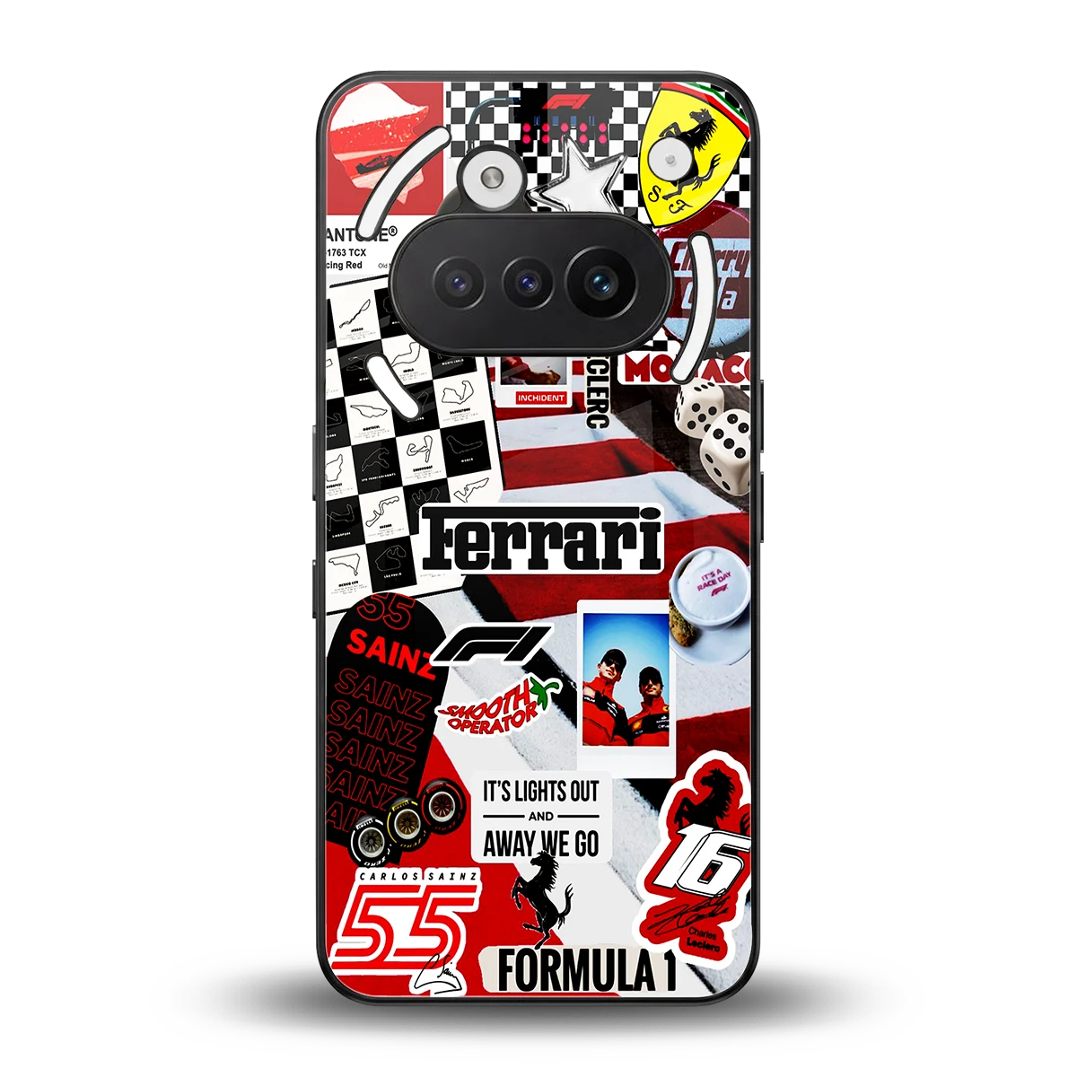 F1 Icon back phone cover | glass case for nothing phone 3a