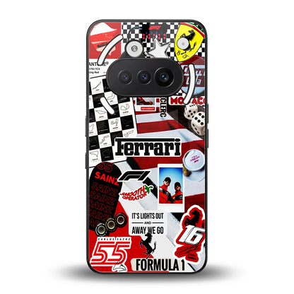 F1 Icon back phone cover | glass case for nothing phone 3a